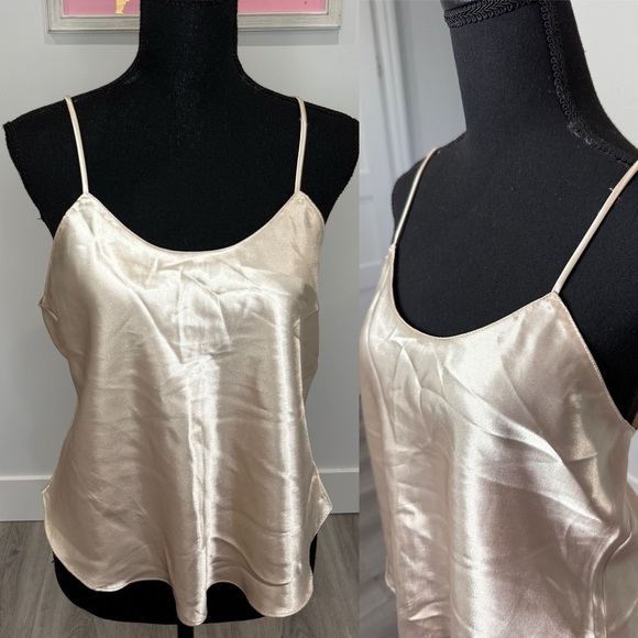 Farr West Cream Satin Women's Cami Top (M) - Picture 1 of 7